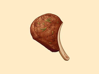 Lamb Chop eat food icon june lamb lamb chop oven