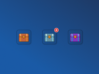 Game items - Chests design figma game icon icondesign icons iconschest iconset illustration iron magic play reward rpgicons sketch storage ui vector wood