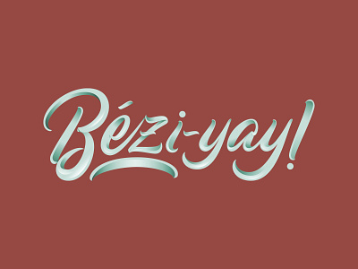 Bézier Curve = Bézi - YAY! bezier bezier curves beziercurves brand branding custom type design hand lettering illsutrator lettering logo logo design logodesign logotype mark type typedesign typography vector vector illustration