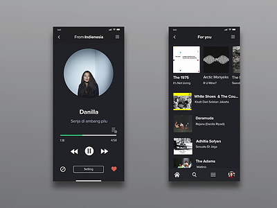 Music App app exploration ios iphone x minimal minimalist ui ui design ux ux design