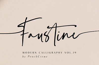Faustine Script Font calligraphy calligraphy font calligraphy lettering calligraphy logo design feminine font feminine logo font font design fonts graphic design handmade handwriting handwritten lettering logo font script font typeface typeface design typefaces