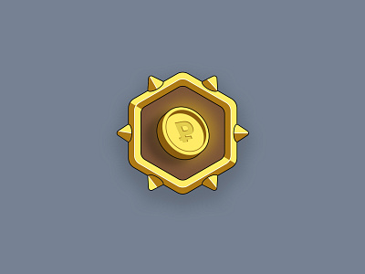 Achievement icon — Coin achievement art design icon illustration vector