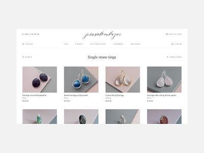 Jerusalembazar grid jewellery typography ui ux web website