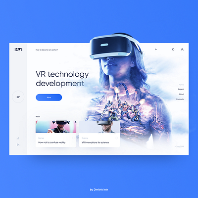 VR blog page design digital figma minimalism typography ui ux vr web webdesign website