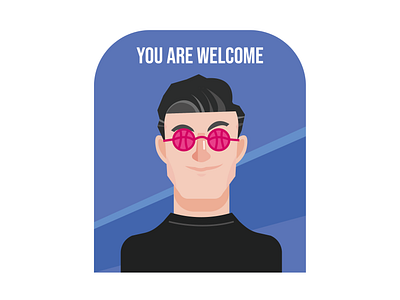 Self portrait - You are welcome adobe illustrator design flat graphic graphic design graphic art illustration illustration art illustrator vector