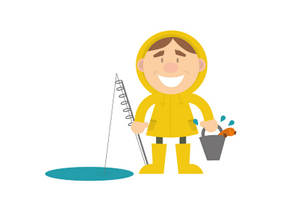 Eh up fisherman ai branding character characterdesign design fisherman graphic graphicdesign graphics graphicsdesigner guy illustration illustrator nautical pentool sea vector