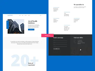 Arter finance grid landing page typography ui ux web web design website