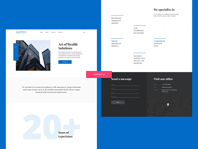 Arter finance grid landing page typography ui ux web web design website