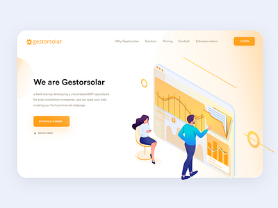 Landing page - solar dashboard adobe xd dashboard dashboard ui design illustration landing page saas design saas landing page saas website sketch solar solar website webdesign website design