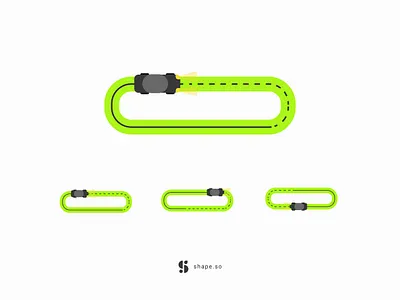 Car Loading Icon Illustration animation app branding car design figmadesign icons illustration interaction interface load loading minimal motion design road roadtrip ui ux vector website