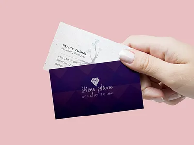Deep Stone Business Card branding business card design businesscard design icon jewellery logo logo design