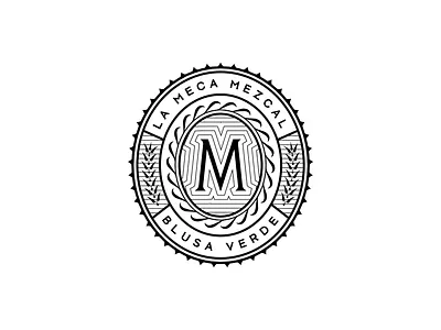 La Meca Outtake agave badge branding design filigree lockup logo mark mexico mezcal monogram ornament type typography