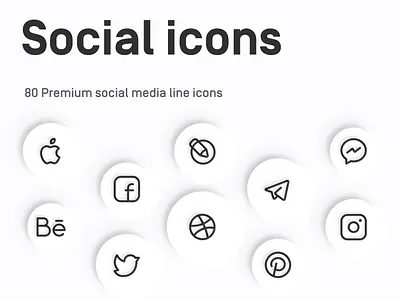 Myicons — Premium Social, Media vector line icons essential icons flat icons icon design icon pack icons icons design icons pack interface icons line icons myicons ui ui design ui designer ui icons ui kit ui pack ui set web design web designer web ui