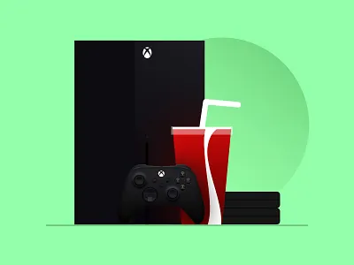 Entertainment Elements aesthetics affinity designer affinity photo coca cola coke design game gaming illustration microsoft minimal textures vector xbox xbox x series