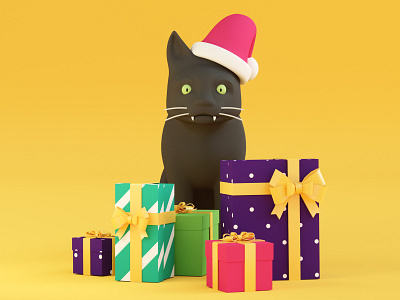 Smart Cat 3d cat illustration motion ueno