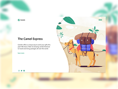 Camelo Website Concept Redesign camel concept daily web design illustration minimalist modern ui ux ux design web design website