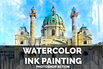 Watercolor Ink Painting Photoshop Action action artistic artwork canvas color correction photo manipulation photoshop action wall art watercolor watercolor art watercolor painting