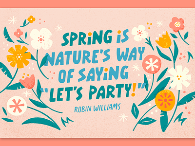 Spring Flowers flowers grow illustration quote social social media spring