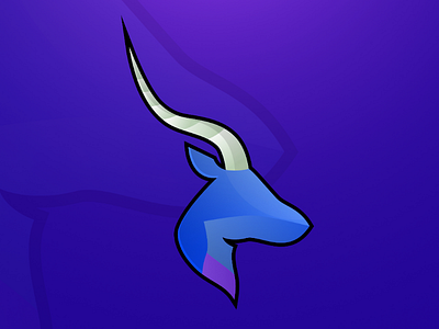 Antelope Logo affinity affinity designer animal antelope blue design horns logo