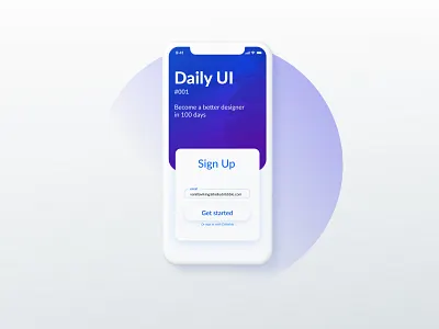 Sign Up — Daily UI #001 001 daily ui dailyui design figma form mobile signup