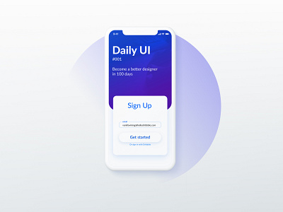 Sign Up — Daily UI #001 001 daily ui dailyui design figma form mobile signup