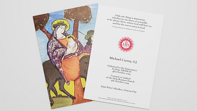 Vatican Holy Card catholic design print typography vatican