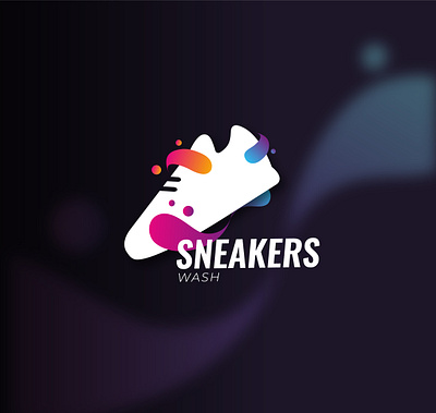 Sneakers Wash logo branding identity design