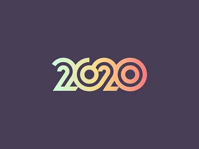 2020 2020 branding logo new new year numbers typography