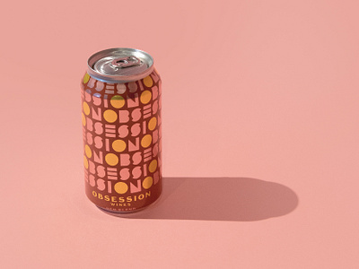 Obsession Wines branding can package design packaging pattern typogaphy wine