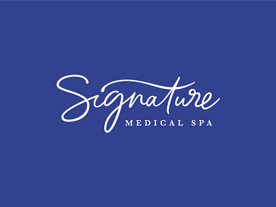 Signature Medical Spa branding logo logo design typogaphy