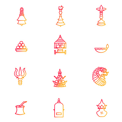 TEMPLE ICONOGRAPHY animation art branding design flat icon icon design icon set iconography illustration ui uidesign ux vector