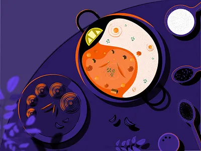 Lunch food healthy lifestyle illustration illustrator indian food lunch vector vegan