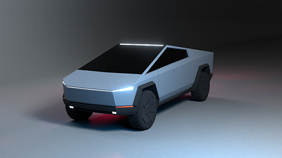 Low-poly tesla cybertruck 3d 3d art art asset blender car colors cyber cyberpunk cybertruck game art low lowpoly poly render rendering simple tesla truck vehicle