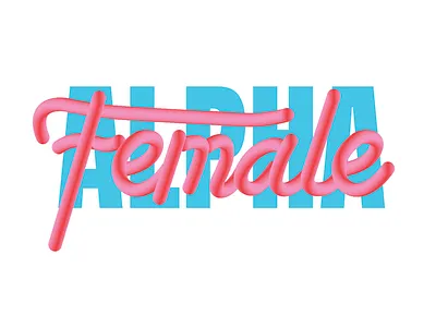 Alpha Female alpha feminism typography vector
