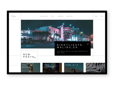 KULTURE BLOG - 01 dailyui grid layout landing layout exploration minimal type