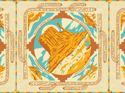 Southwest Monuments Bandana arizona bandana bandits cactus cowboy desert grand canyon landscape monument valley saguaro sedona southwestern western