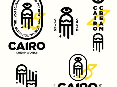 Cairo Creamworks Logo System branding branding and identity design graphic design illustration logo logo design typography vector