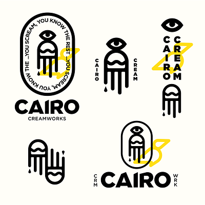 Cairo Creamworks Logo System branding branding and identity design graphic design illustration logo logo design typography vector