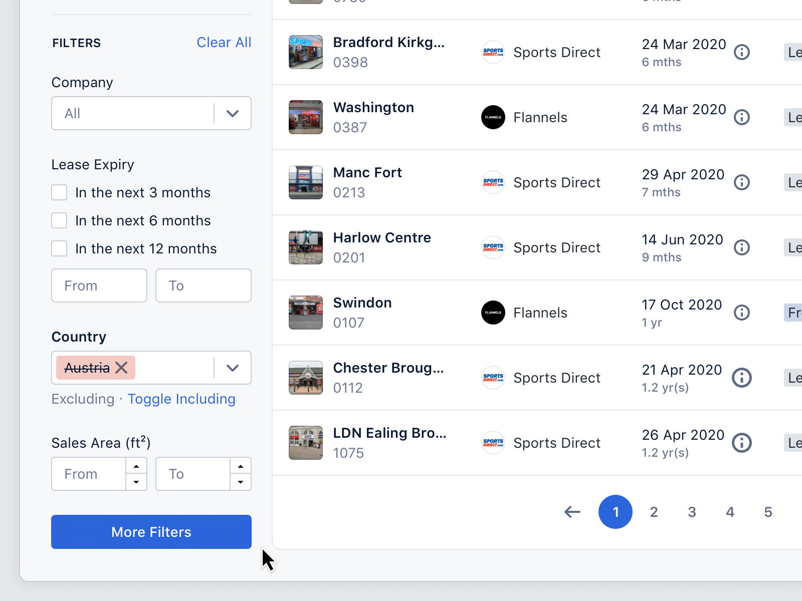 Propflow · Filters data design system filters product design search table