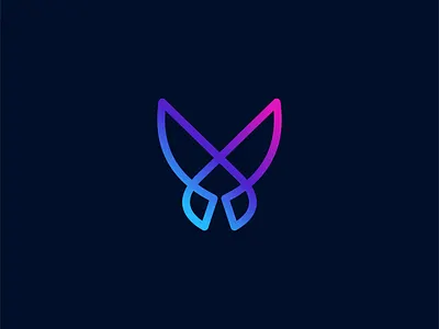 butterfly app butterfly flat line lineart logo logo design monoline