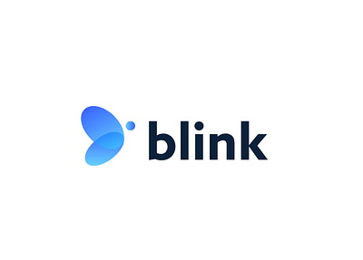 blink logo blink blue butterfly gradient logo minimalistic salesforce simplicity