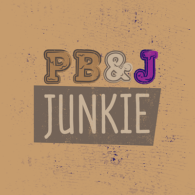 PB&J Junkie food and drink illustration illustrator peanut butter tshirt typography vector vintage