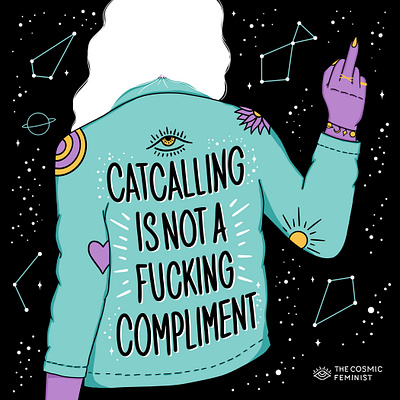 Catcalling is not a compliment! bold colors illustration illustration art illustration design illustrations