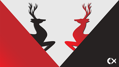 Deer deer head design flat illustration vector