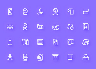 Cleaning Icons cleaning housekeeping icon icon design icon designs icon set iconography icons icons set illustration ui vector