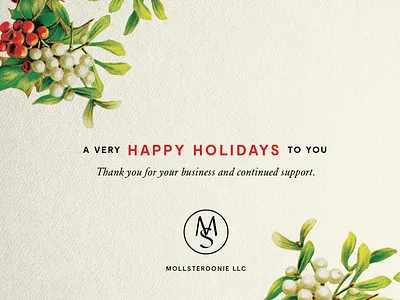 Holiday Card botanical branding card christmas greeting holiday