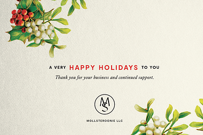 Holiday Card botanical branding card christmas greeting holiday