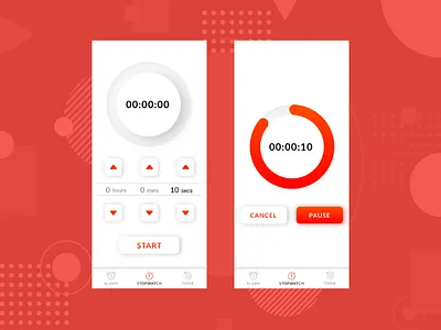 Daily UI Challenge: 014 014 alarm clock dailyui mobile stopwatch visualdesign