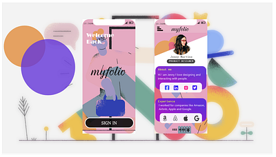 myfolio animation app branding design illustration shopping ui ux