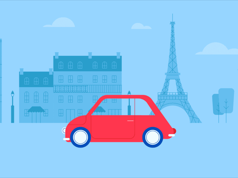 Ridin' Round | Paris arc de triomphe architecture city clouds eiffel tower fiat france french gif lamps louvre montmartre notre dame paris paris buildings parisian sacre coeur skyline transporation trees